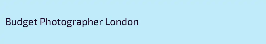 Budget Photographer London